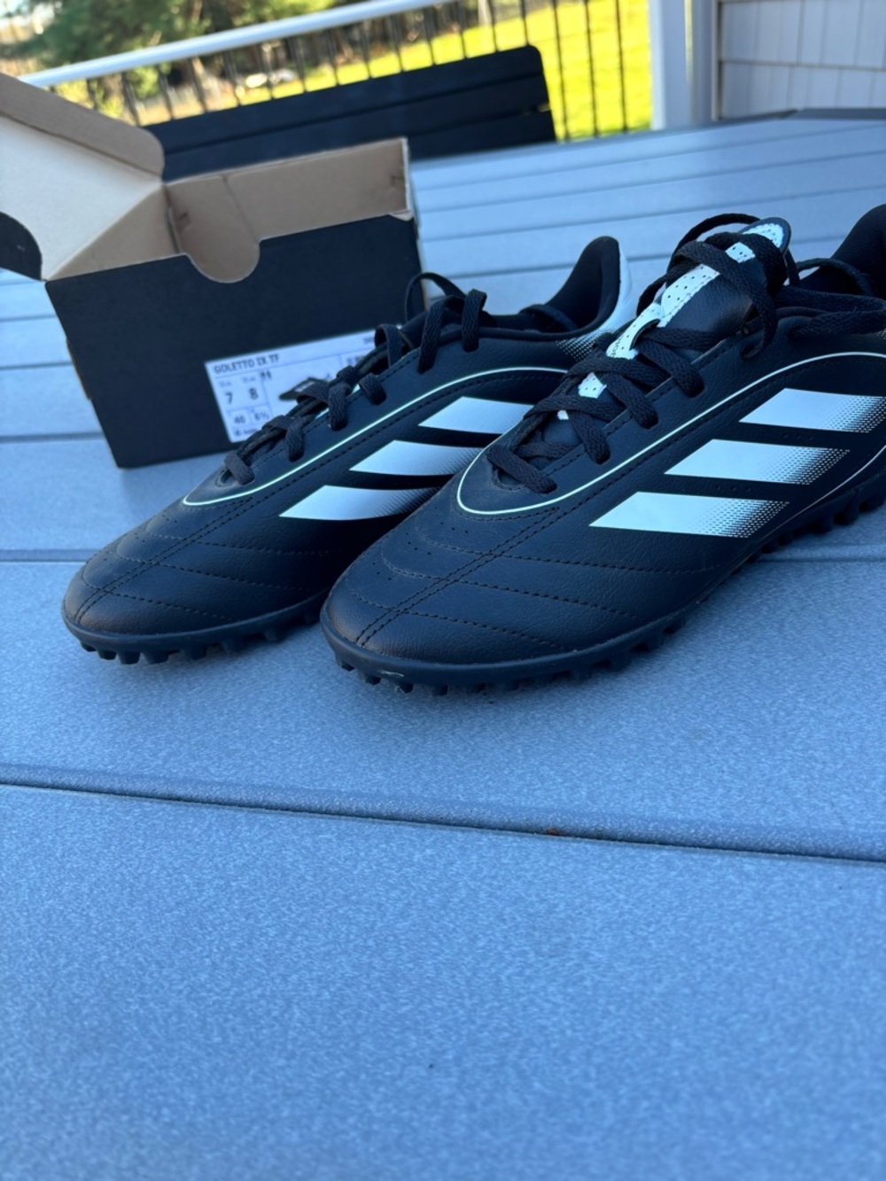 adidas Black and White Turf Soccer Shoes